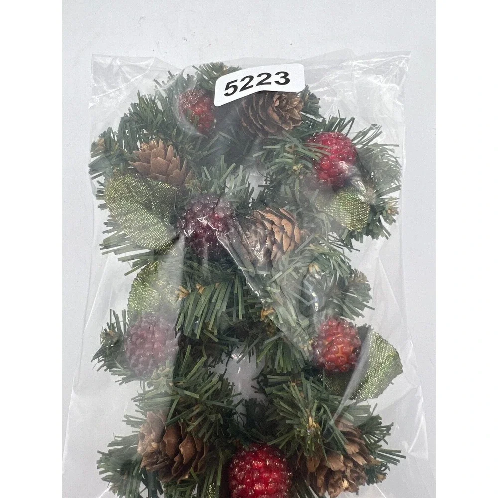 Vintage Christmas Plastic‎ Holly Berry Candle Ring Wreaths